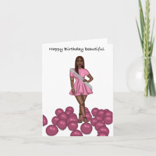 Carte d'anniversaire rose