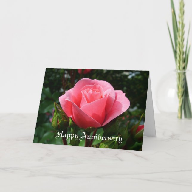 carte d'anniversaire rose (Devant)