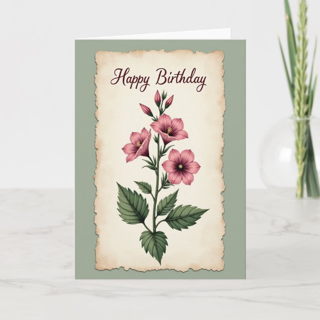 Carte d'anniversaire Rose Blossom (Devant)