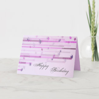 Carte d'anniversaire rose déco
