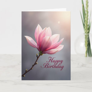 Carte d'anniversaire rose douce