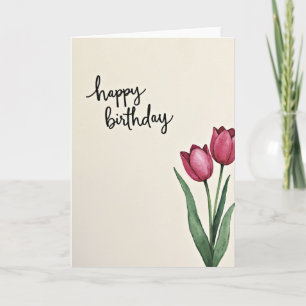 Carte d'anniversaire rose fuchsia