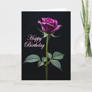 Carte d'anniversaire Rose Magenta