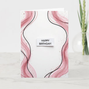 Carte d'anniversaire Rose Shimmer