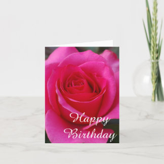 Carte d'anniversaire rose traditionnelle