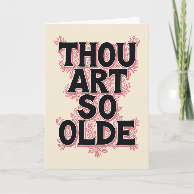 Carte d'anniversaire Rose Vintage (Devant)