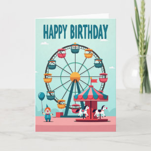 Carte d'anniversaire Roue de la fête