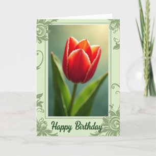 Carte d'anniversaire Rouge Radiante