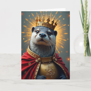 Carte d'anniversaire royale à moustaches