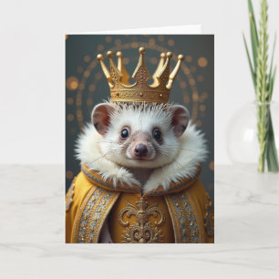 Carte d'anniversaire royale couronnée épineuse