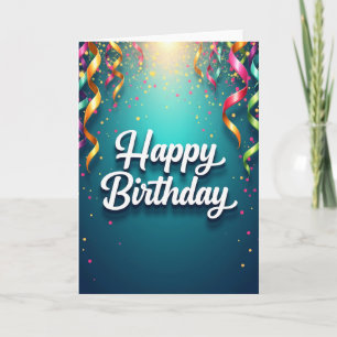 Carte d'anniversaire Rubans Festifs
