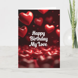 Carte d'anniversaire Ruby Hearts