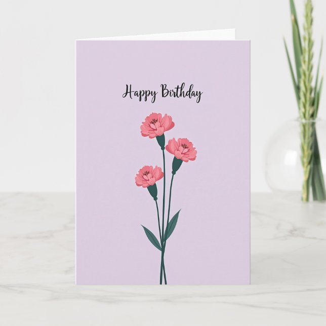 Carte d'anniversaire Ruffled Bloom (Devant)