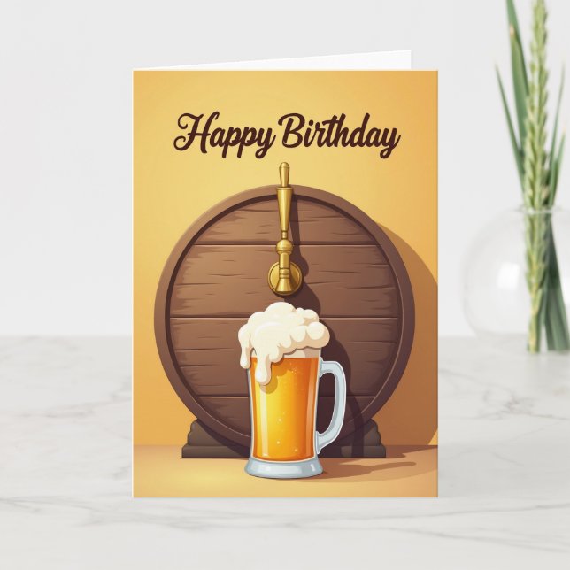 Carte d'anniversaire Rustic Brew (Devant)