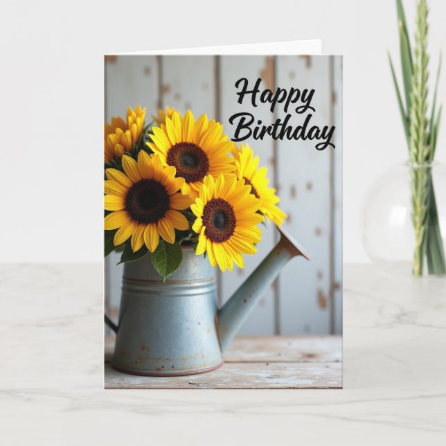 Carte d'anniversaire Rustique Can (Devant)