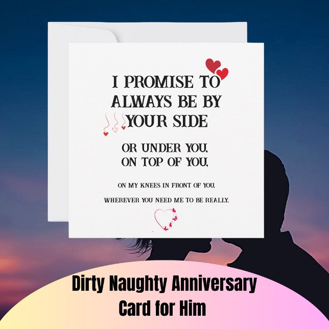 Carte d'anniversaire sale et vilaine pour lui (Dirty Naughty Anniversary Card for Him)