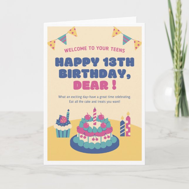 Carte d'anniversaire Salutation pour les Ados (Devant)
