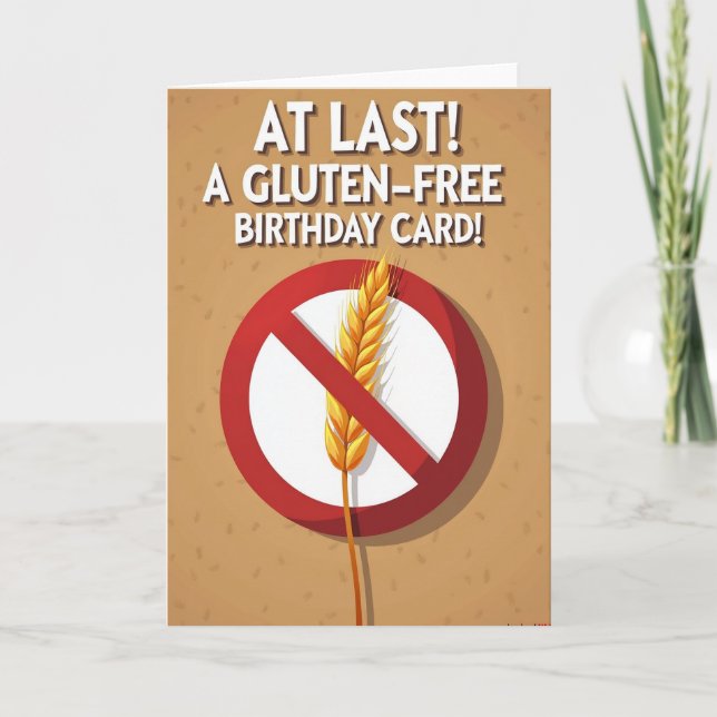 Carte d'anniversaire sans gluten Grain (Devant)