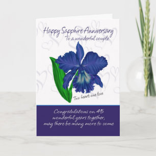 Carte d'anniversaire Sapphire - Carte d'anniversai
