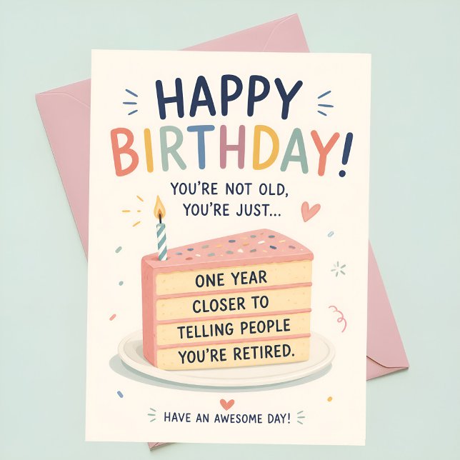 Carte d'anniversaire sarcastique | Gâteau drôle de (Créateur téléchargé)