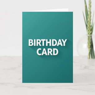 Carte d'anniversaire sarcelle gras
