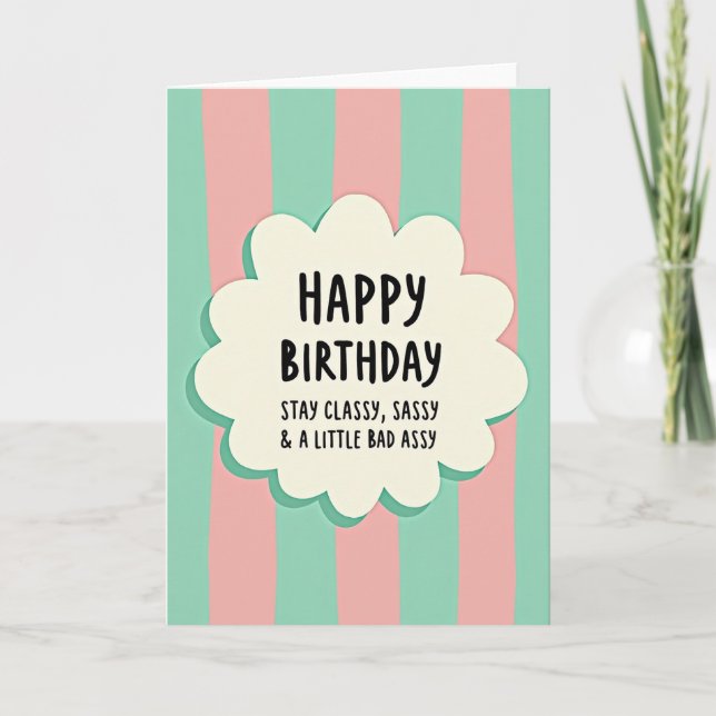 Carte d'anniversaire Sassy Cloud (Devant)