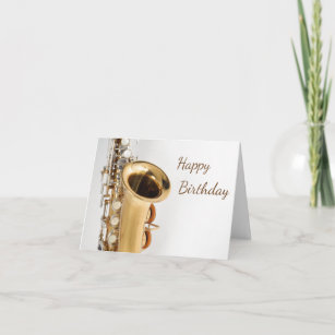 Carte d'anniversaire saxophone