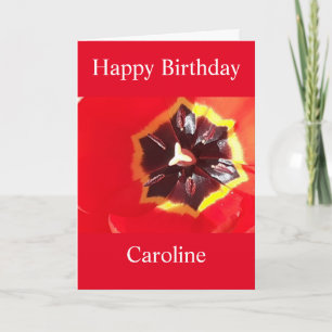 Carte d'anniversaire Scarlet Red Tulip