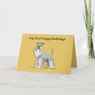 Carte d'anniversaire Schnauzer