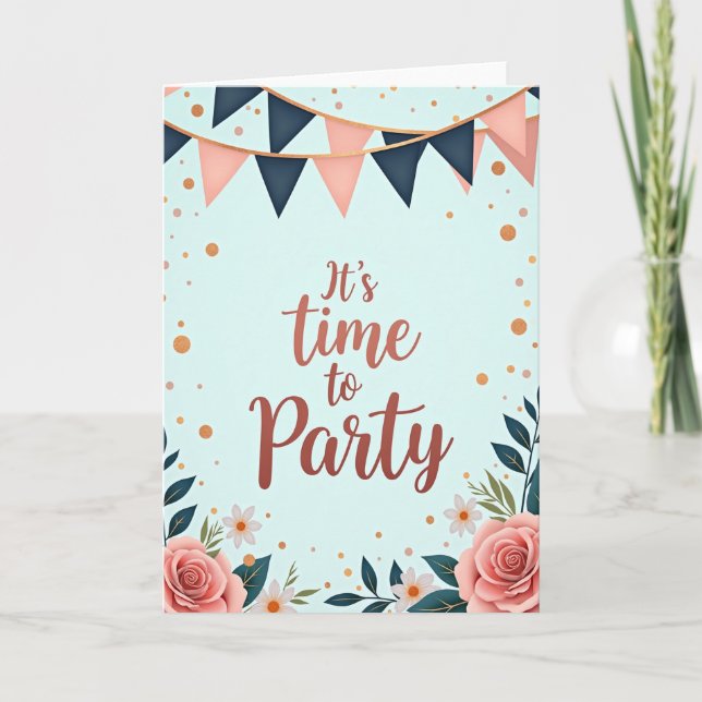 Carte d'anniversaire scintillante (Devant)