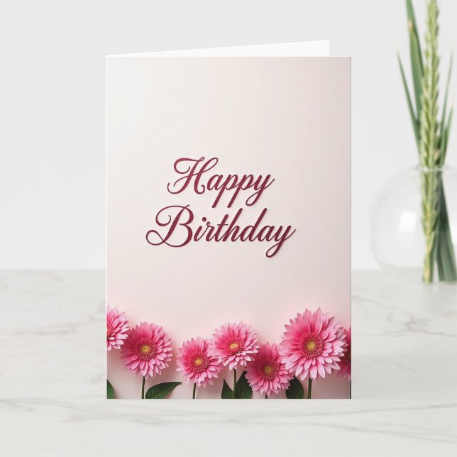 Carte d'anniversaire scintillante avec écriture (Devant)