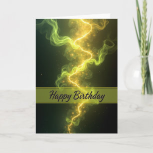 Carte d'anniversaire scintillante en or