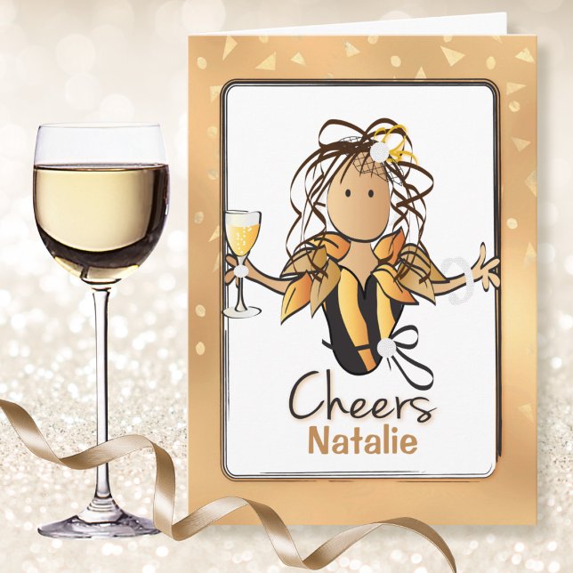 Carte d'anniversaire scintillante et glamour pour  (Créateur téléchargé)