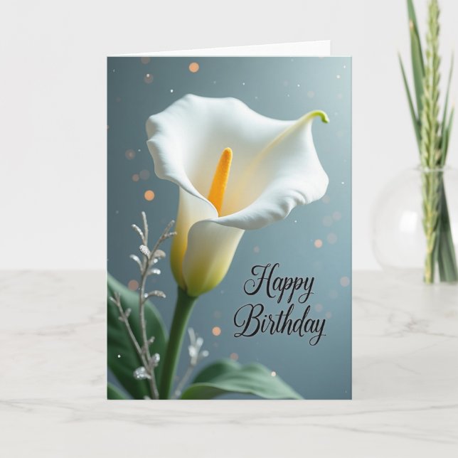 Carte d'anniversaire scintillante Joyeux Anniversa (Devant)