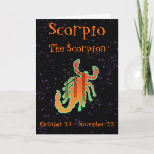 Carte d'anniversaire Scorpio