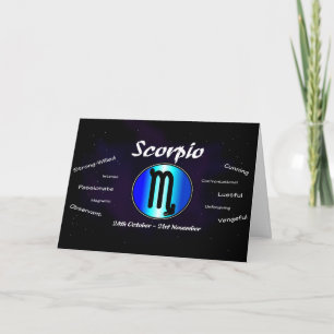 Carte d'anniversaire Scorpio