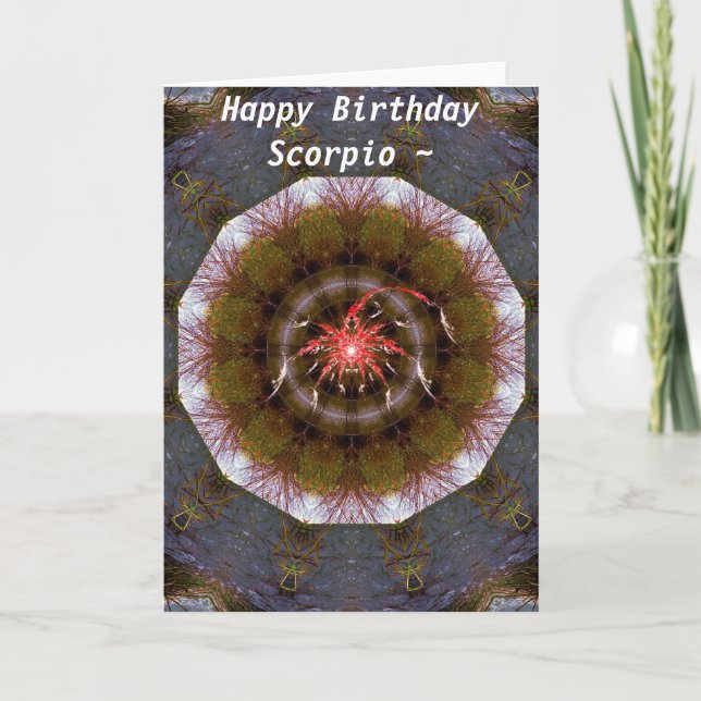 Carte d'anniversaire Scorpio Mandala (Devant)