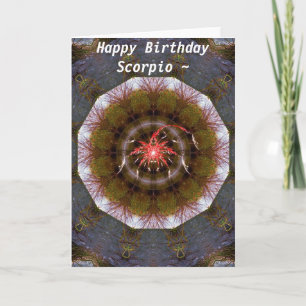 Carte d'anniversaire Scorpio Mandala
