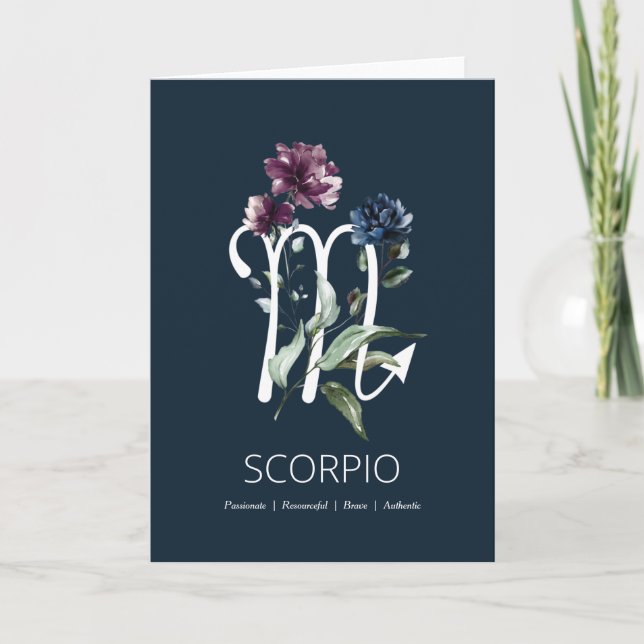 Carte d'anniversaire Scorpio Traits (Devant)