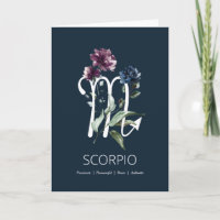 Carte d'anniversaire Scorpio Traits