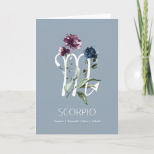 Carte d'anniversaire Scorpio Traits