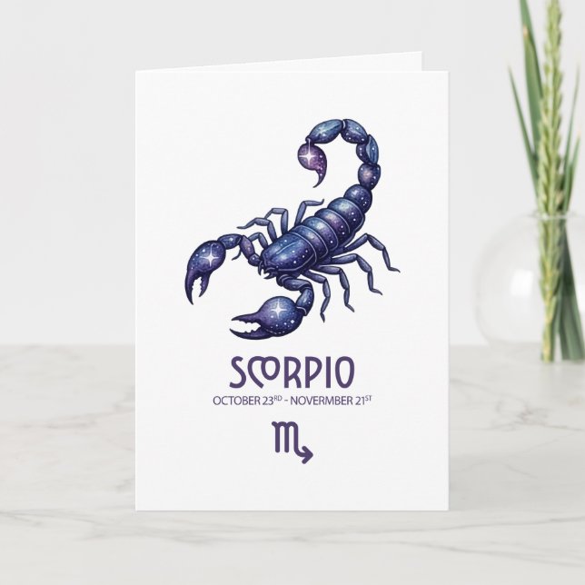 Carte d'anniversaire Scorpion (Devant)
