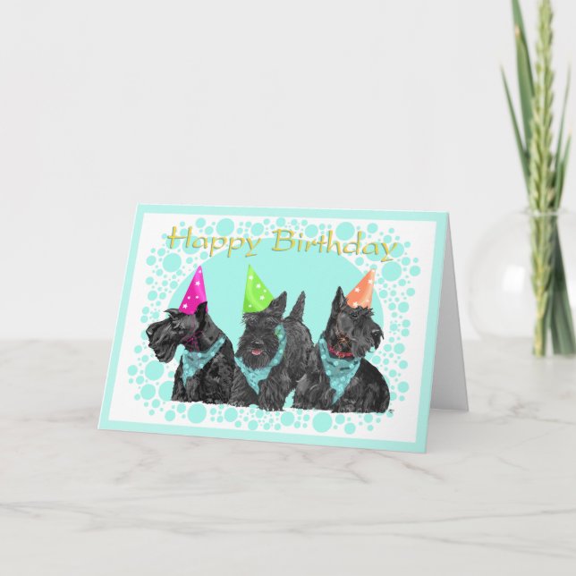 Carte d'anniversaire Scottish Terrier (Devant)