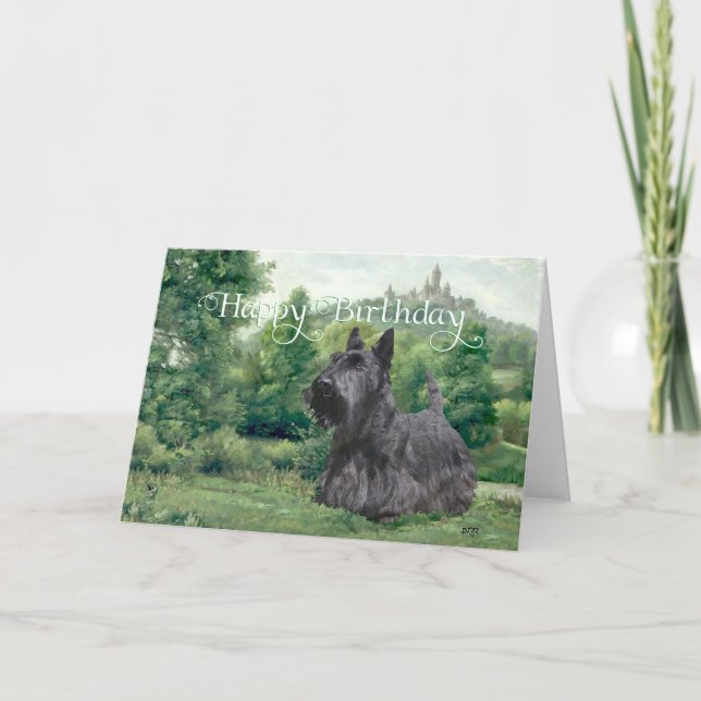 Carte d'anniversaire Scottish Terrier (Devant)