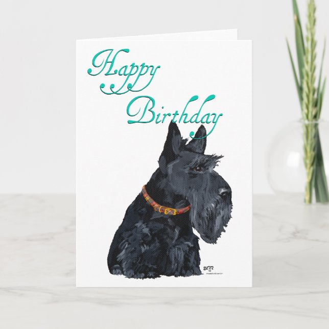 Carte d'anniversaire Scottish Terrier (Devant)