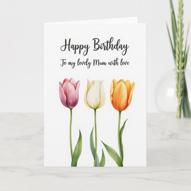 Carte d'anniversaire Scripted Birthday Bloom (Devant)