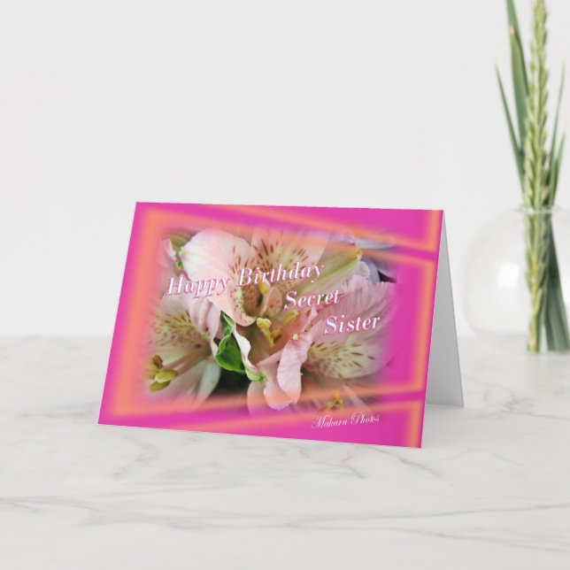 Carte d'anniversaire Secret Soeur (Devant)