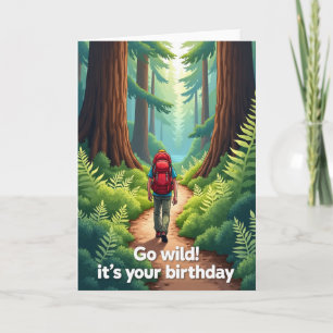 Carte d'anniversaire Sentier forestier