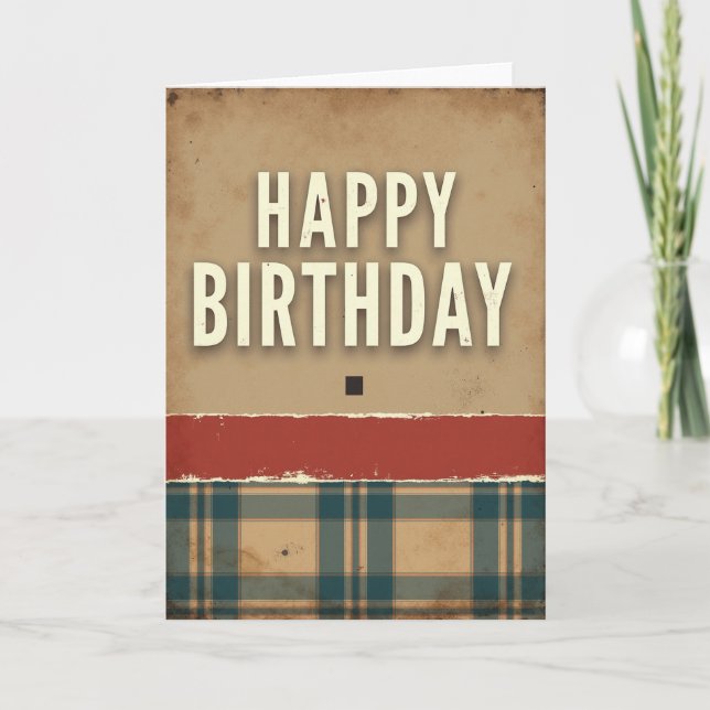Carte d'anniversaire Sépia Vieillie (Devant)