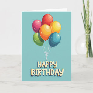 Carte d'anniversaire Sept Ballons